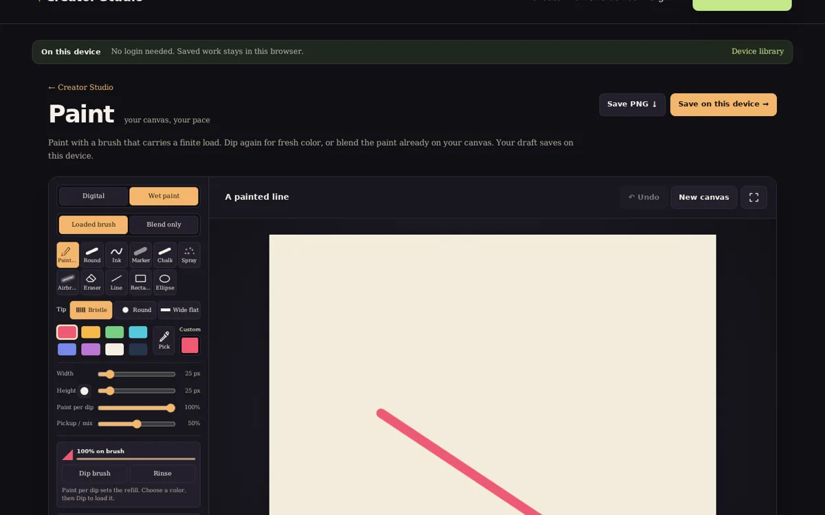 Paint editor preview
