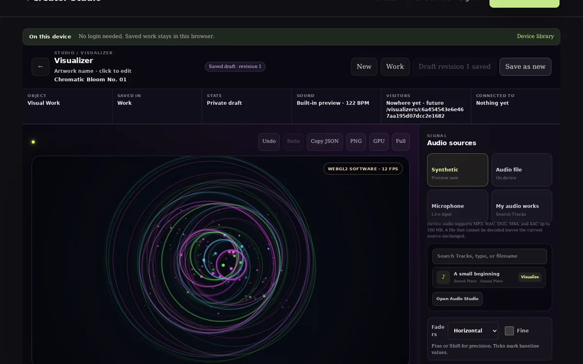 Visualizer editor preview
